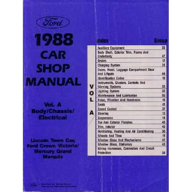 1988 FORD CROWN VICTORIA Service Repair Shop Manual OEM FACTORY DEALERSHIP BOOK